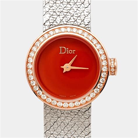 dior women's watch rose gold|Dior watch original price.